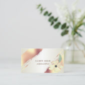 Eleganter Chic , Pinselstrich, Blume Visitenkarte (Stehend Vorderseite)