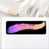 Eleganter Chic, Pinselstrich, Schwarze Adressenauf (Insitu)