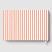 Eleganter Chic Preppy Peach Buchstaben an die Brau Gästebuch (Rückseite)