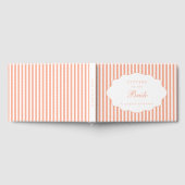 Eleganter Chic Preppy Peach Buchstaben an die Brau Gästebuch (Voll)