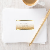 Eleganter Chic raffiniert,gestreift,Glittery Bokeh Adressaufkleber (Insitu)