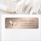 Eleganter Chic Romantic, Blume-Adressetikett (Insitu)