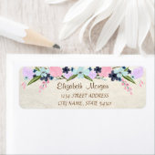 Eleganter Chic Romantic, Blume Adressetikett (Insitu)