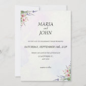 Eleganter Chic Romantic Minimalistisch Classic Col Einladung (Vorderseite)