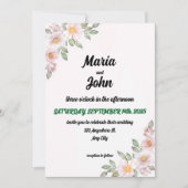 Eleganter Chic Romantic Minimalistisch Classic Pin Einladung (Vorderseite)