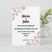 Eleganter Chic Romantic Minimalistisch Classic Pin Einladung (Stehend Vorderseite)