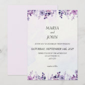 Eleganter Chic Romantische Minimalistisch Classic  Einladung (Vorne/Hinten)