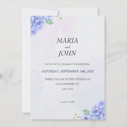 Eleganter Chic Romantische Minimalistisch Classic Einladung (Vorderseite)