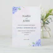 Eleganter Chic Romantische Minimalistisch Classic Einladung (Stehend Vorderseite)