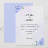 Eleganter Chic Romantische Minimalistisch Classic Einladung (Vorne/Hinten)