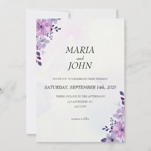 Eleganter Chic Romantische Minimalistisch Classic  Einladung (Vorderseite)