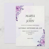 Eleganter Chic Romantische Minimalistisch Classic  Einladung (Vorne/Hinten)