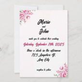 Eleganter Chic Romantischer Minimalistischer klass Einladung (Vorderseite)