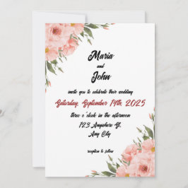 Eleganter Chic Romantischer Minimalistischer klass Einladung