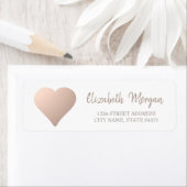 Eleganter Chic, Rose Gold Heart, White Address Lab (Insitu)