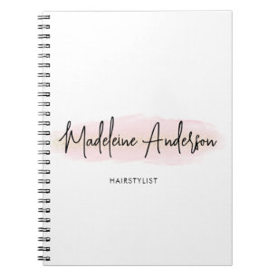 Eleganter Chic Roségold Glitter Haarstylist Notizblock
