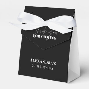 Eleganter Chic Schwarz Weiß Danke Geschenkschachtel
