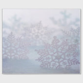 Eleganter Chic Silver Snowflakes Holiday Geschenkpapier (Flach)
