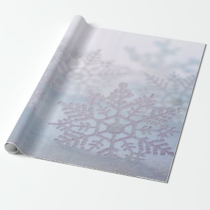 Eleganter Chic Silver Snowflakes Holiday Geschenkpapier