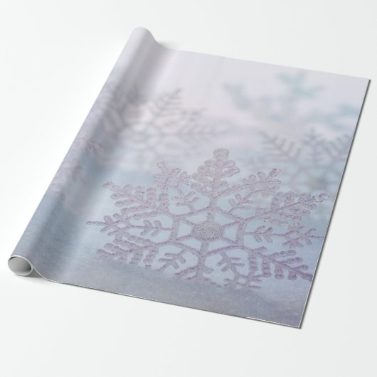 Eleganter Chic Silver Snowflakes Holiday Geschenkpapier (Ungerollt)