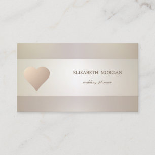 Eleganter Chic Sophisticated, Roségold Herz Visitenkarte
