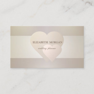 Eleganter Chic Sophisticated, Roségold Herzen Visitenkarte