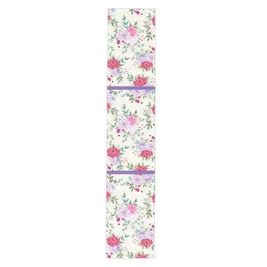 Eleganter Chic Spring Floral Mittelgroßer Tischläufer (Vorderseite)