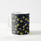 Eleganter Chic Stilvoll Feminine Trendy Black Gold Kaffeetasse (Vorderseite Links)