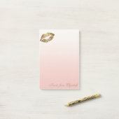 Eleganter Chic Stilvoll Girly ,Glitterie Lippen Post-it Klebezettel (Auf Schreibtisch)