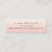 Eleganter Chic Stilvoll modern,Ferse Mini Visitenkarte (Rückseite)