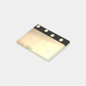 Eleganter Chic Stilvolle Gold Glitzer Dots Post-it Klebezettel (angewinkelt)