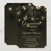 Eleganter Chic Stilvolle Ornamente Quinceañera Einladung (Vorne/Hinten)