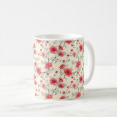 Eleganter Chic Stilvolle Vintage feminine Blume Kaffeetasse (VorderseiteRechts)