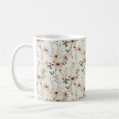 Eleganter Chic Stilvolle Vintage Pastel-Blume Kaffeetasse (Links)