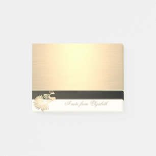 Eleganter Chic Stilvolles Mädchen, falscher Goldpf Post-it Klebezettel