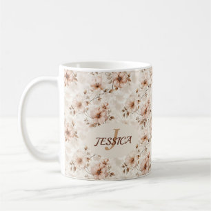 Eleganter Chic Stilvolles Vintage Pastell Schrift  Kaffeetasse
