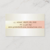 Eleganter Chic Stripe, Pinselstrich, Blume Visitenkarte (Rückseite)