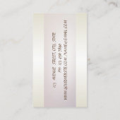 Eleganter Chic Stripe, Spitzen, Blumen Visitenkarte (Rückseite)