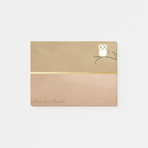 Eleganter Chic  Stylische Eule-Personalisiert Post-it Klebezettel