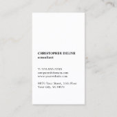 Eleganter Chic Texture Gray Imitats Gold Consultan Visitenkarte (Rückseite)