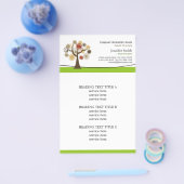 Eleganter Chic Tree of Life Logo Natur Grün Stil Flyer (Einzeln)