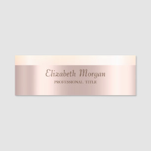 Eleganter Chic Trendy, Streifen, Roségold Namensschild
