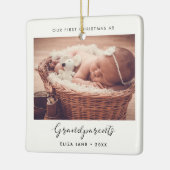 Eleganter Chic Unsere ersten Weihnachten als Große Keramikornament (Links)