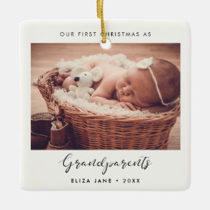 Eleganter Chic Unsere ersten Weihnachten als Große Keramikornament