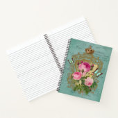 Eleganter Chic Viktorianisch Style Rose SpiralNote Notizblock (Innenseite)