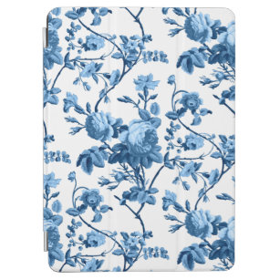 Eleganter Chic Vintag Blue Rose Floral iPad Air Hülle