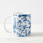 Eleganter Chic Vintag Blue Rose Floral Kaffeetasse (Links)