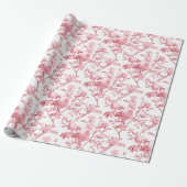 Eleganter Chic Vintag Pink Rose Floral Geschenkpapier (Ungerollt)