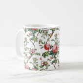 Eleganter Chic Vintag Pink Rose Floral Kaffeetasse (Vorderseite Links)