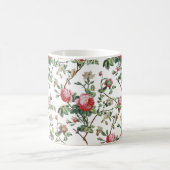 Eleganter Chic Vintag Pink Rose Floral Kaffeetasse (Mittel)